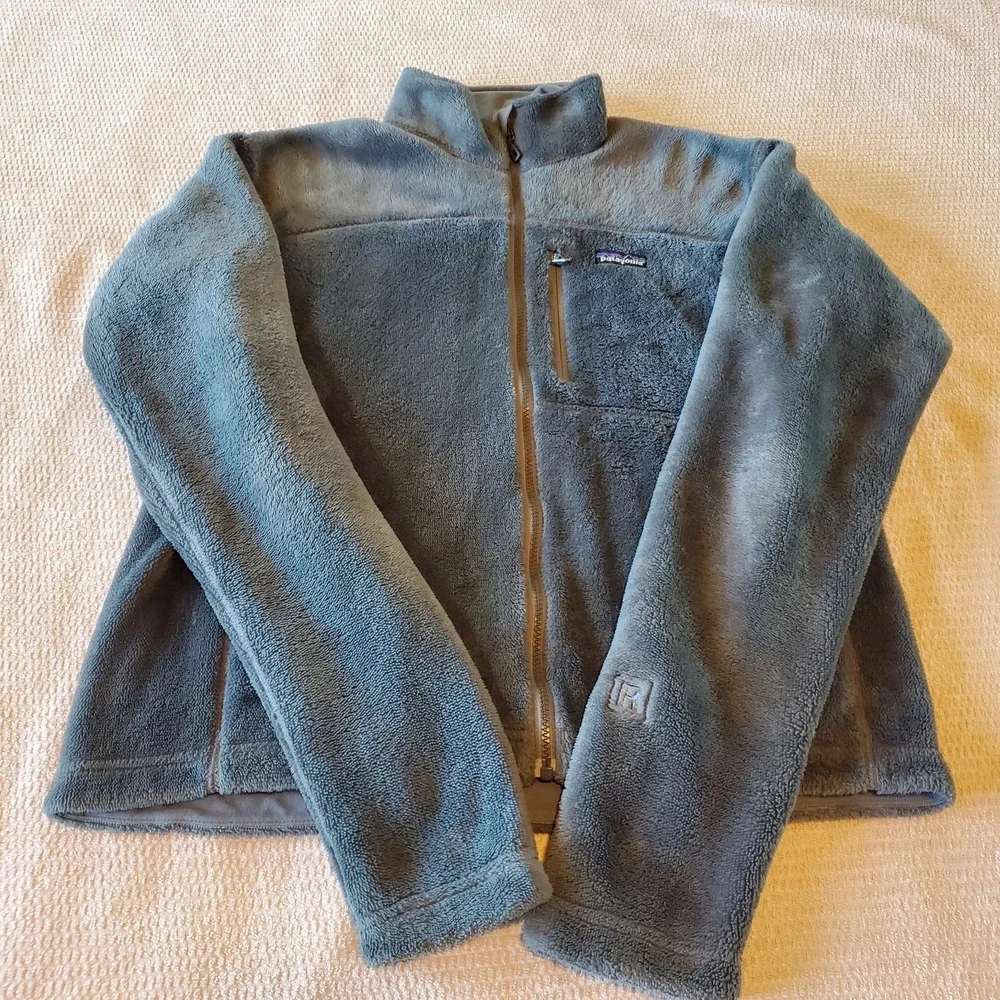 Patagonia R4 Regulator‎ Polartec Pile Fleece Zip Jacket Gray Mens XL Full Zip